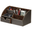Picture of OSCO BROWN LEATHER DESK ORGANISER